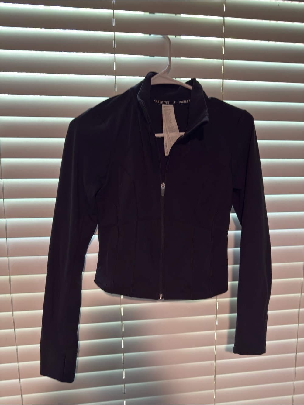 Fabletics Black Zip Front Utility Jacket